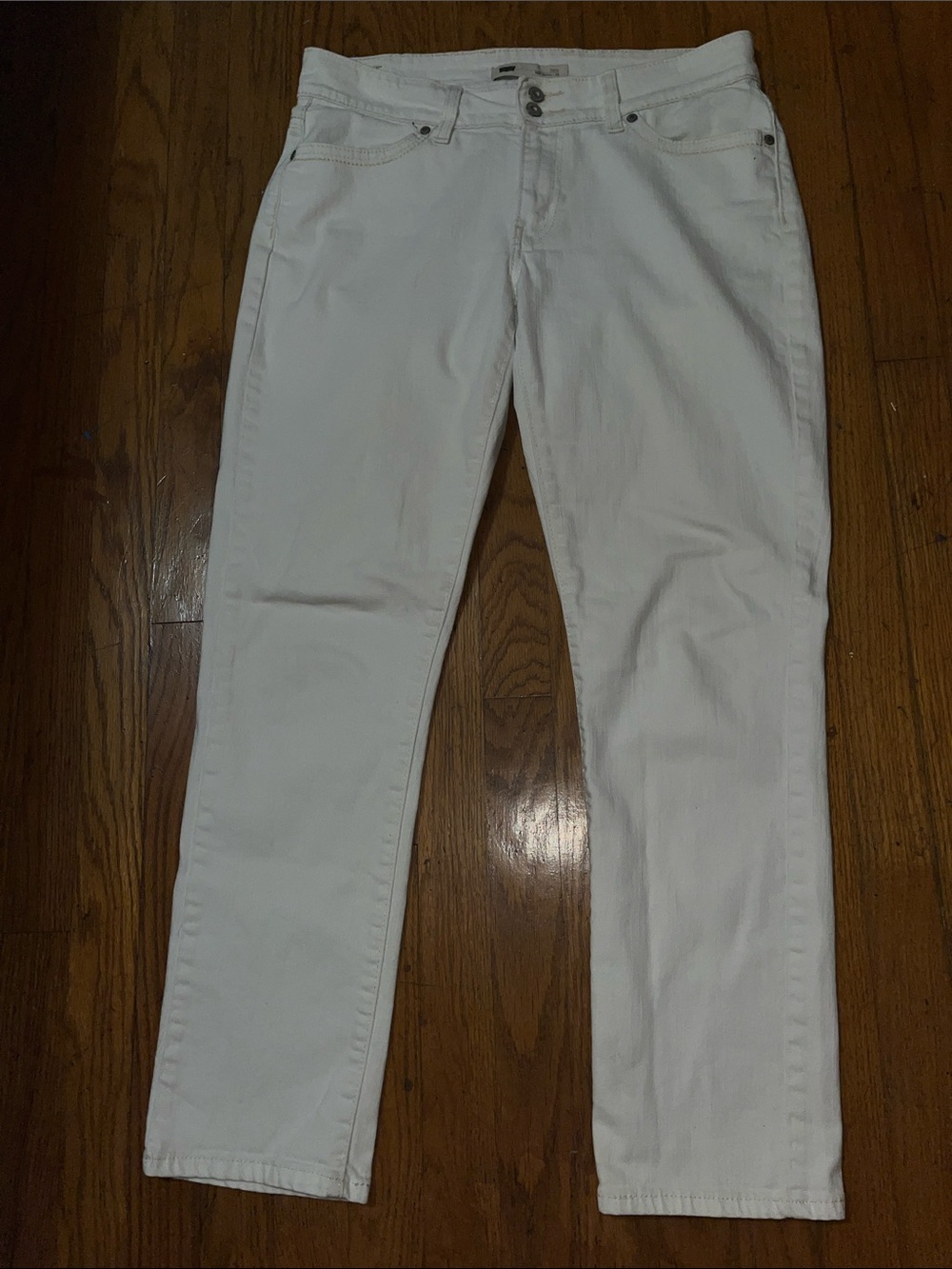 Levi’s 529 Curvy Skinny Leg White Denim Jeans Size 31 - Picture 4 of 10